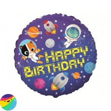 Folija balon - Happy Birthday Vesolje